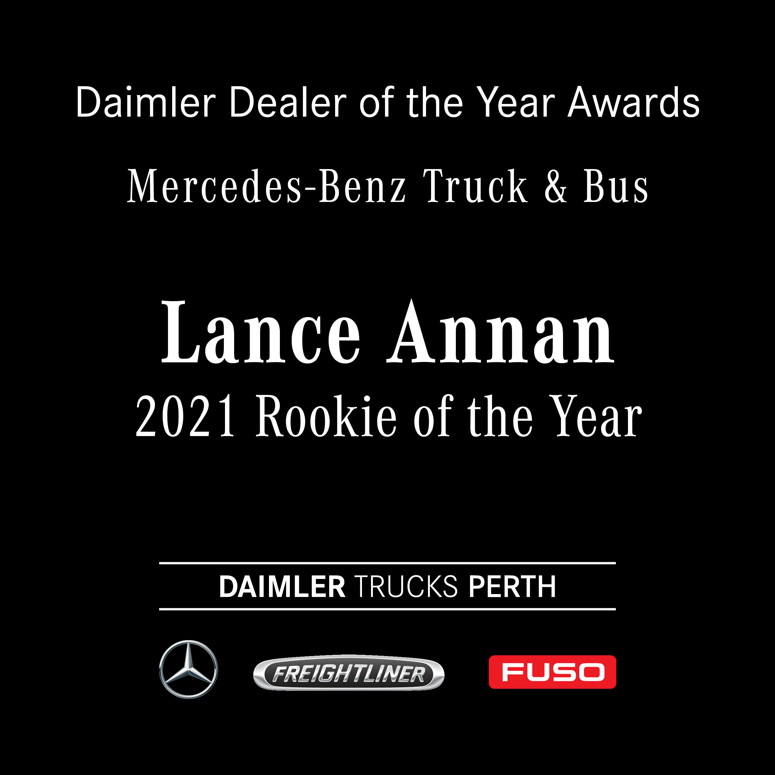 Lance Annan Rookie of the Year